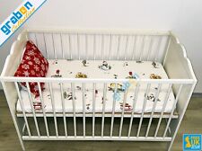 100% COTTON POPLIN FITTED SHEET & PILLOWCASE FOR COT TRAVEL COT 60cm X 120cm