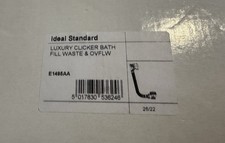 Ideal Standard Luxury Bath Waste Filler and Overflow Clicker E1485AA Chrome