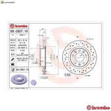 2x BRAKE DISCS 09.C657.1X FOR