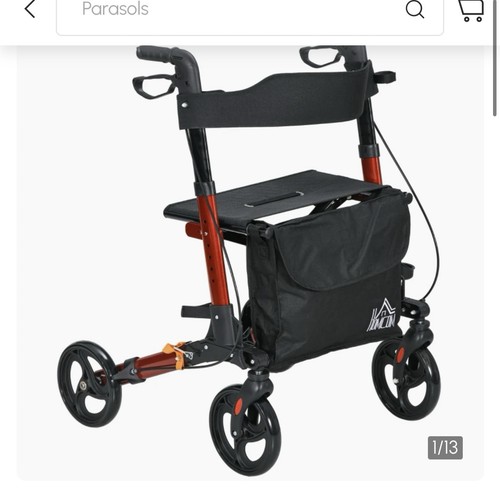 Homcom rollator walker with - homcom,