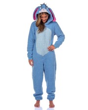 Disney Winnie The Pooh Adult Eeyore Fleece Cosplay Costume Union Suit Pajama MD