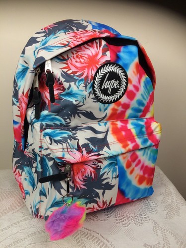 Hype tie dye floral backpack - dye,