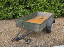 Car Trailer in Working Condition ~  Drop Down Tailgate & Leaf Spring Suspension