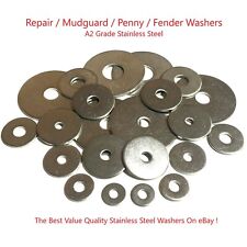 4mm 5mm 6mm 8mm 10mm 12mm Stainless Steel Repair Washers Mudguard Penny Fender