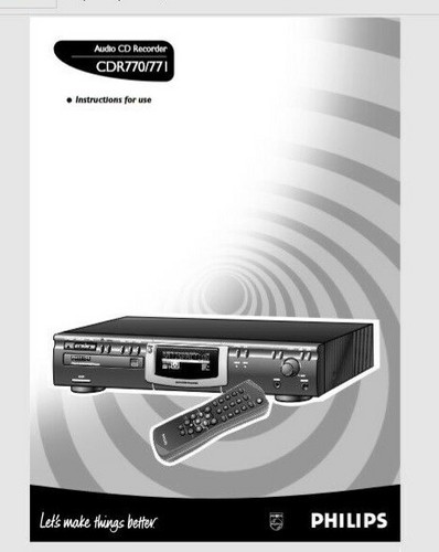 Philips cdr 770 771 - philips,