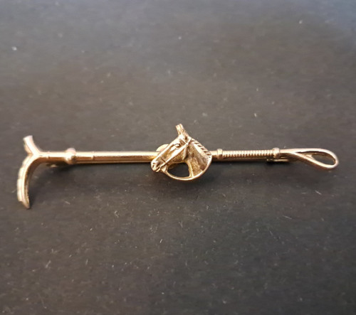 Vintage gold tone equestrian - vintage,