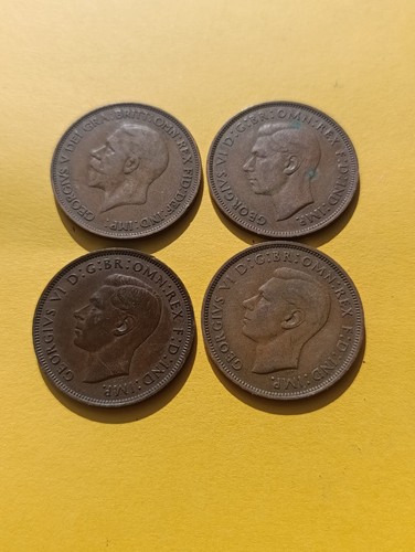 1939 1946 1947 one penny - penny, uk