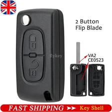 2 Button Flip Car Key Fob Case