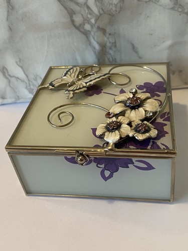 Vintage glass trinket - vintage,