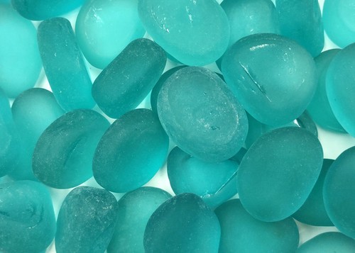 Beach glass turquoise rounded - turquoise,