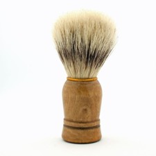 VIE-LONG BRISTLE SHAVE BRUSH, Natural WOOD HANDLE - Made in Spain VL-00159