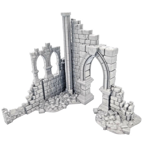 Battle ruined building wall - building,
