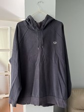 Fred Perry Navy Blue Hoodie - XL (Some Marks On Back Of Sleeve & Hood)