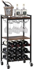 Metal Wooden 12 Bottles Wine