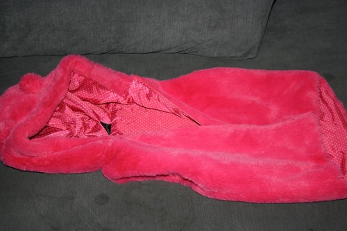 Girls red hooded lined - hooded,