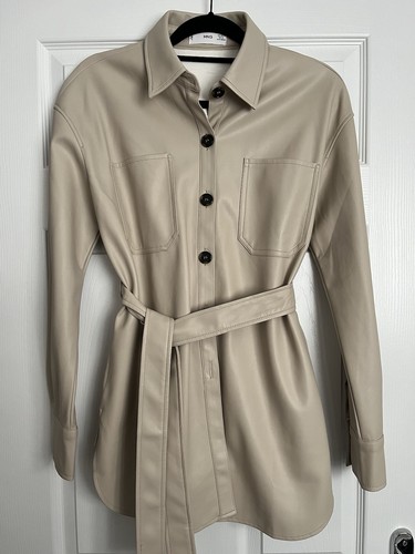 Mango beige faux - faux, leather