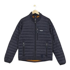 Rab Microlight Jacket Mens Size S Grey Quilted Down Lightweight