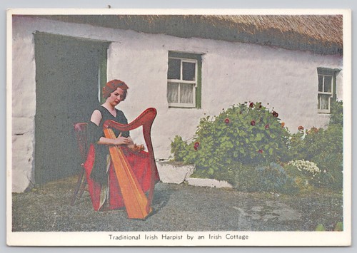 C38138 irish harpist - irish,