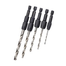 Set of 5 Snappy Quick Change Hex Shank HSS Drill Bit Kit 2,3.2,4,5,6mm