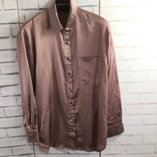  Shiny  Satin Secretary Blouse