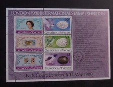 Grenadines St Vincent 1980 London 80 birds MS MS170 MNH UM unmounted mint