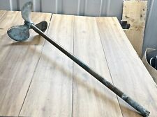VINTAGE ANTIQUE BRASS BOAT PROPELLER AND PROPSHAFT