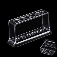 Plastic Clear Test Tube Rack Lab Test Tube Stand 6 Holes Stand Supply Lab