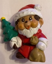 Monchhichi As Santa 1981 Rare Collectible Vintage 2” Tall VGC