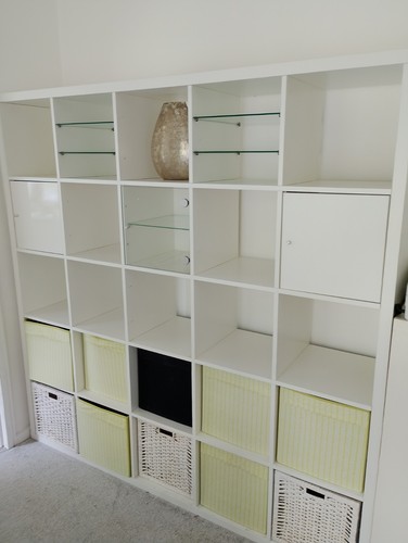 Ikea white shelving unit - x,