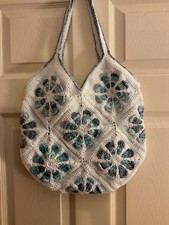 crochet granny square tote