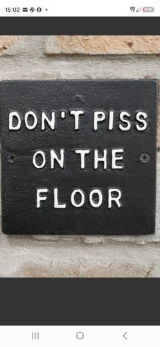 Cast iron sign plaque - sign,