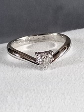 Diamond ring, size L, platinum