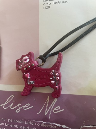 Radley pink leather - dog, tag