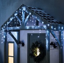 960 Bright White LED Icicle Lights Christmas Outdoor Xmas - Ex Display Boxed