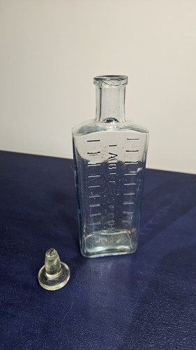 Antique glass bottle with - glass,