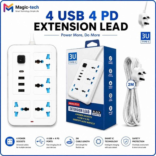 Socket extension lead usb - 4, 4