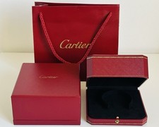 Cartier Red Bracelet Box with Outer Box & Shopping Bag – Luxury Packaging Set