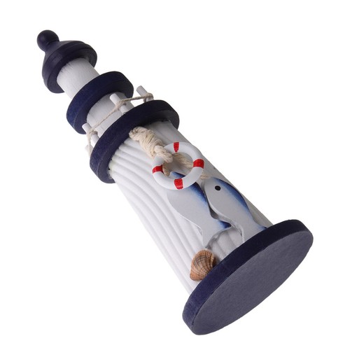 Blue wooden lighthouse - blue,