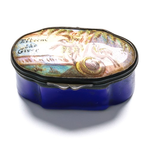 English bilston enamel box - english,