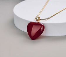 Crystal Red Agate  Heart