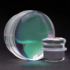 Aurora Borealis Iridescent Single Flare Glass Plugs / Gauges