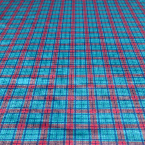 Blue tartan upholstery fabric - tartan,