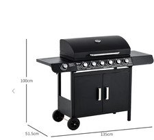 Outsunny 7 Burner Gas BBQ with