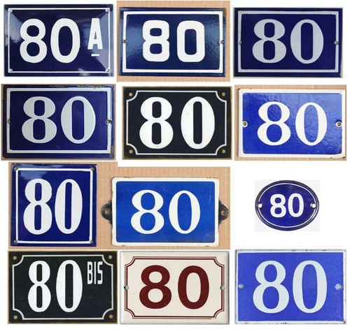 Old blue french house number - blue,