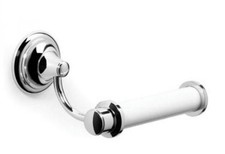 Samuel Heath Fairfield Toilet Roll Holder N9537 White & Chrome