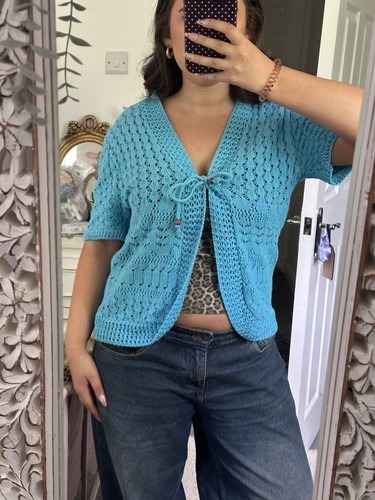 Vintage y2k crochet turquoise - vintage,
