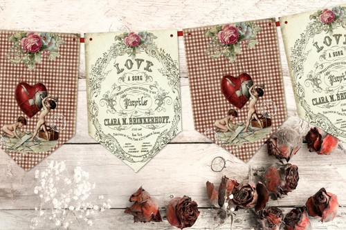 Vintage cupid valentine - cupid,