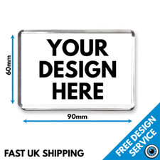 90 x 60mm Custom Printed Magnet • Fridge Magnets Large Size Personalised
