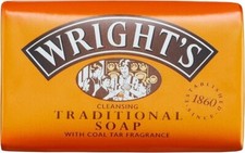 Wright's Coal Tar Soap Vegan Friendly Suitable For All Skin Types - 100g Bar UK