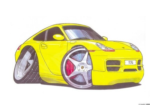 Porsche 996 yellow - yellow, koolart